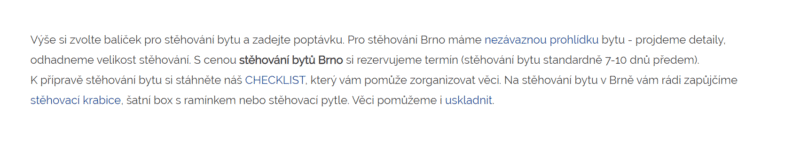 velké množství klíčových slov